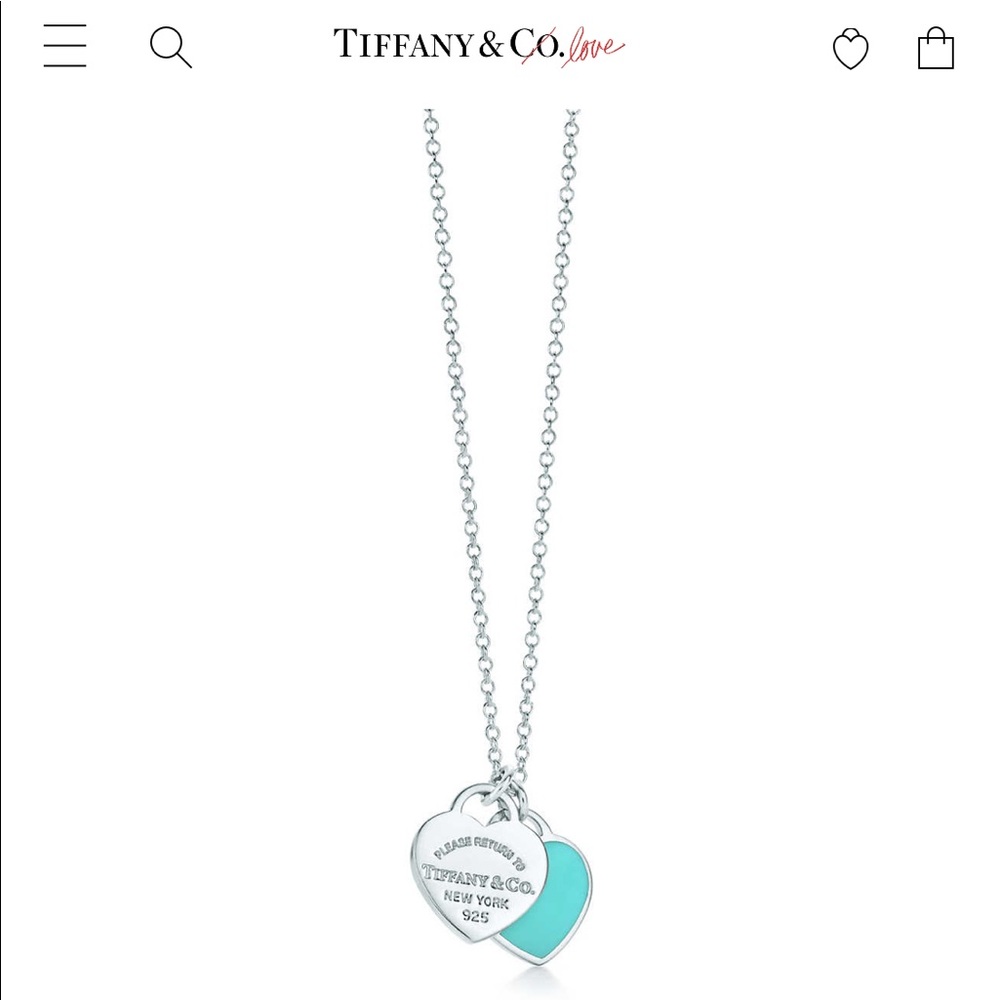 Return to Tiffany Mini Double Heart Tag Pendant